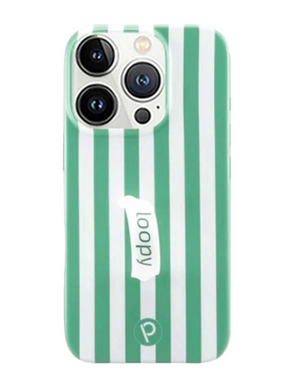 NWT Loopy SPEARMINT STRIPE iPhone 15 Pro Max Phone Case - Righty